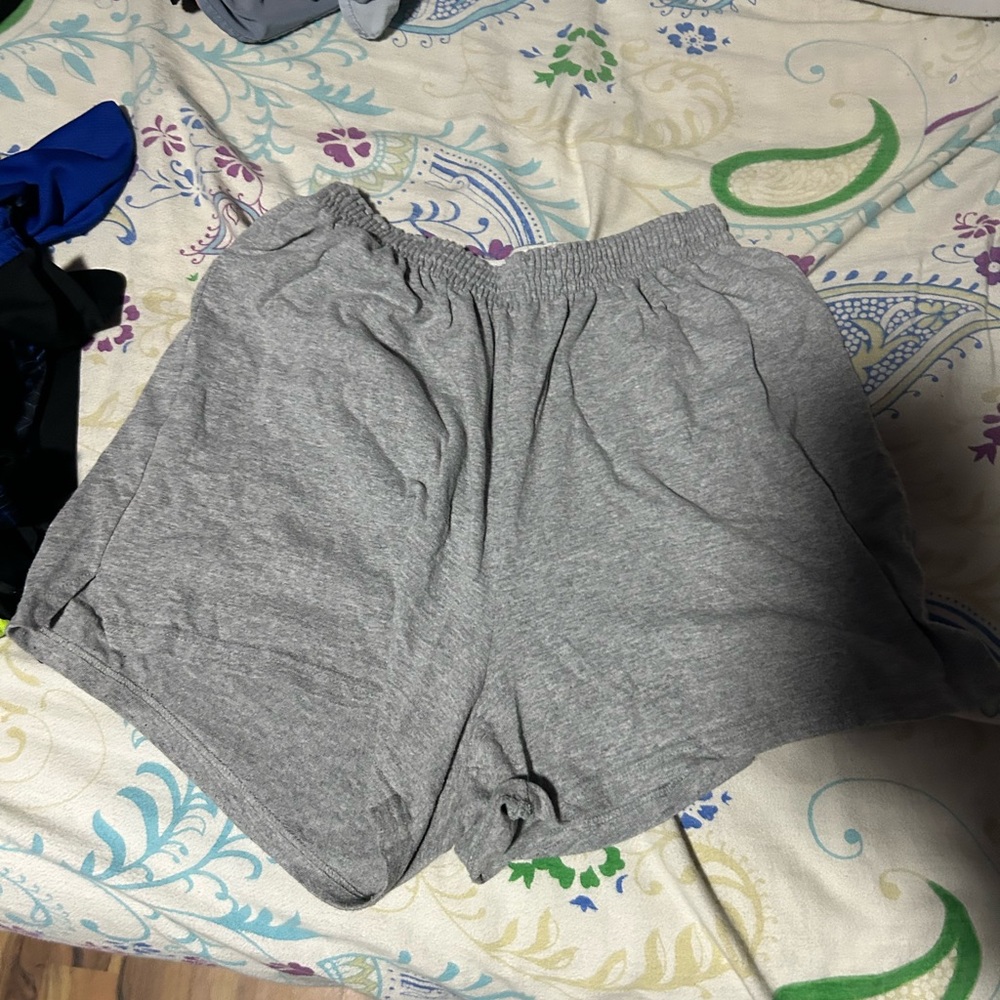 Soffe Gray Athletic Shorts with Elastic Waistband